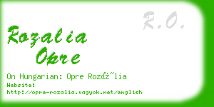 rozalia opre business card